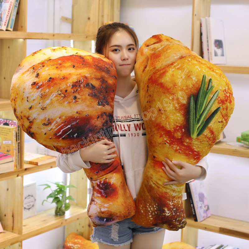 

110cm Simulation Food Real life Style Chicken Leg Toy Chick Wing Drumstick Fried Rice Noodles Pillow Cushion Birthday Gift