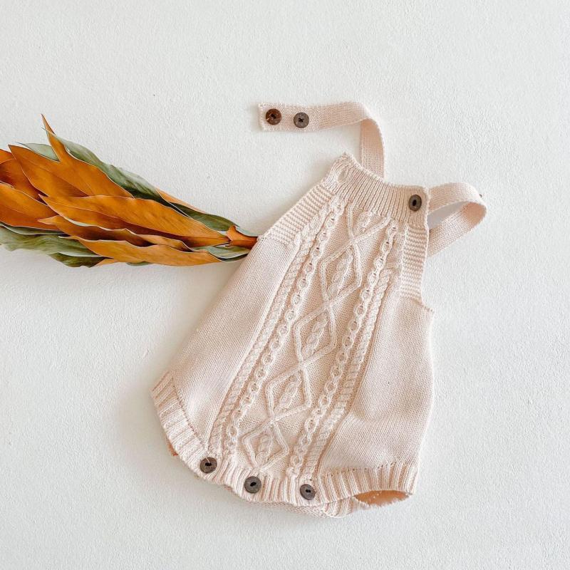 

2021 New Baby Spring Clothes Fashion Solid Knitted Sleeveless Newborn Bebes Bodysuits Tops Infant Boys Girls Jumpsuits Outfits Xh5c, 82316