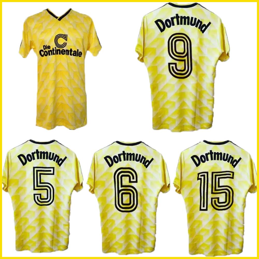 

1988 1989 Möller Dickel Helmer retro soccer jersey 88 89 Borussia Zorc Dortmund vintage classic football shirt, 1988 home