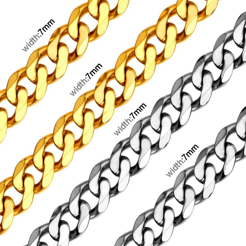 

LUXUKISSKIDS Wholesale 7mm Steel Chain Necklace For Men Women Stainless Steel Necklaces Long Chain Wholesale DIY Jewelry Making