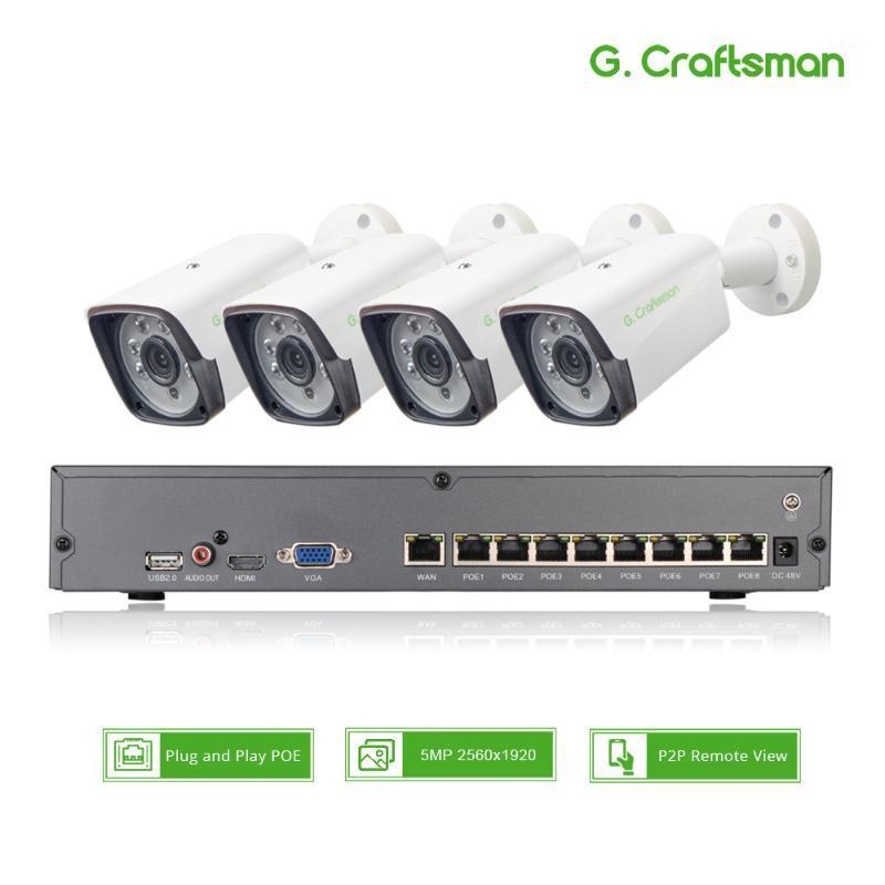 

4ch 5MP POE Kit H.265 System CCTV Security Up to 8ch NVR Outdoor Waterproof IP Camera Surveillance Alarm Video P2P G.1