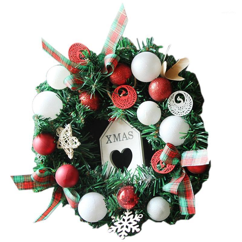 

Christmas Wreath Window Decoration Christmas Decorations Door Hanging Teng Mall Shopping Hotel Party Venue Layout Props1, Green