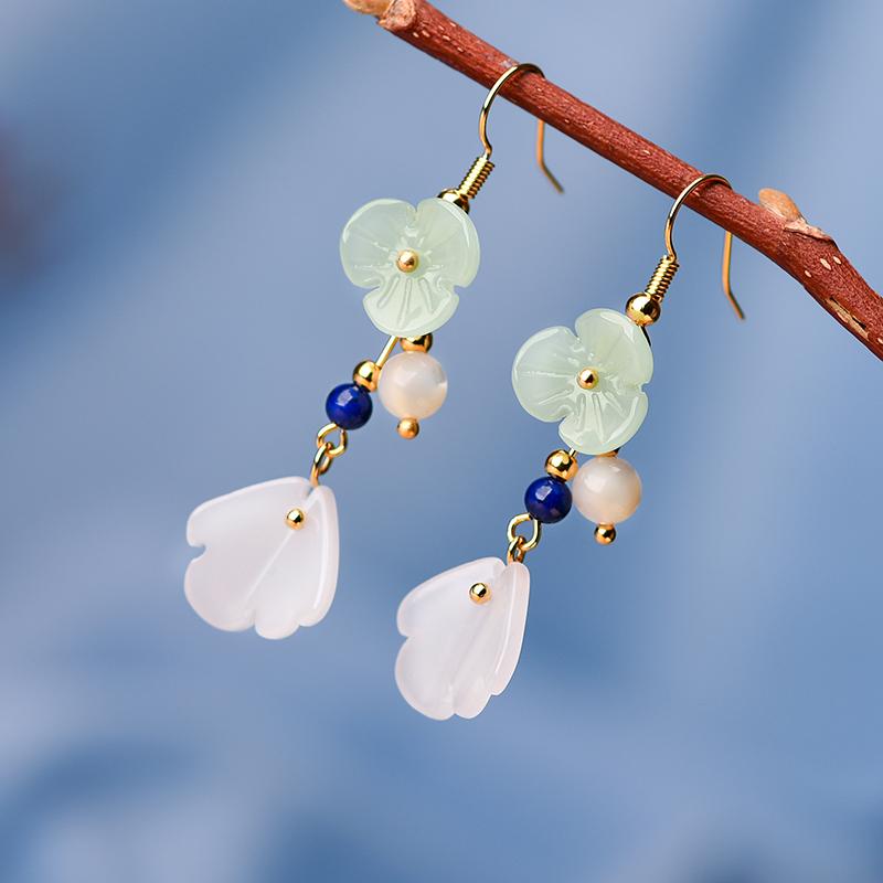 

Fashion simple vintage green earrings drop long style temperament retro earrings for Women's 2020 NEW Wholesale Jewelry