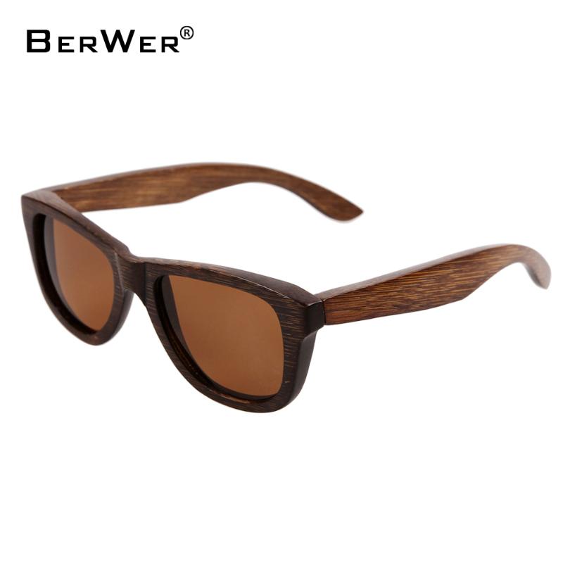 

BerWer small size bamboo sunglasses Men Women Bamboo Women For Polarized Sun Glasses Masculino Handmade