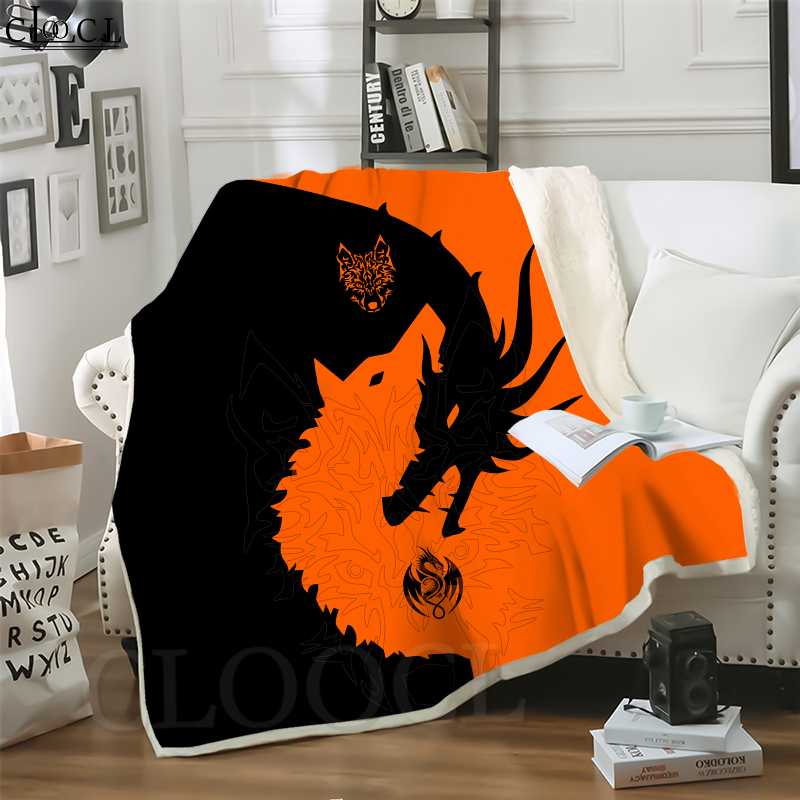 

CLOOCL Blankets Animal Legendary Creature Dragon 3D Print Casual Style Sofa Travel Throw Blanket Plush Quilt
