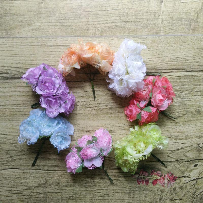 

Silk Rose Flower Artificial Rose Flowers Handmade DIY Wedding Home Decoration Festive & Party Supplies 36pcs/lot, Random 6colors 36pcs