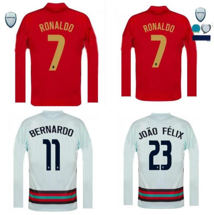 

Long sleeve 2020/21 RONALDO soccer jerseys JOAO FELIX NEVES BERNARDO CANCELO RUBEN NEVES national team football shirt 20 21, Orange