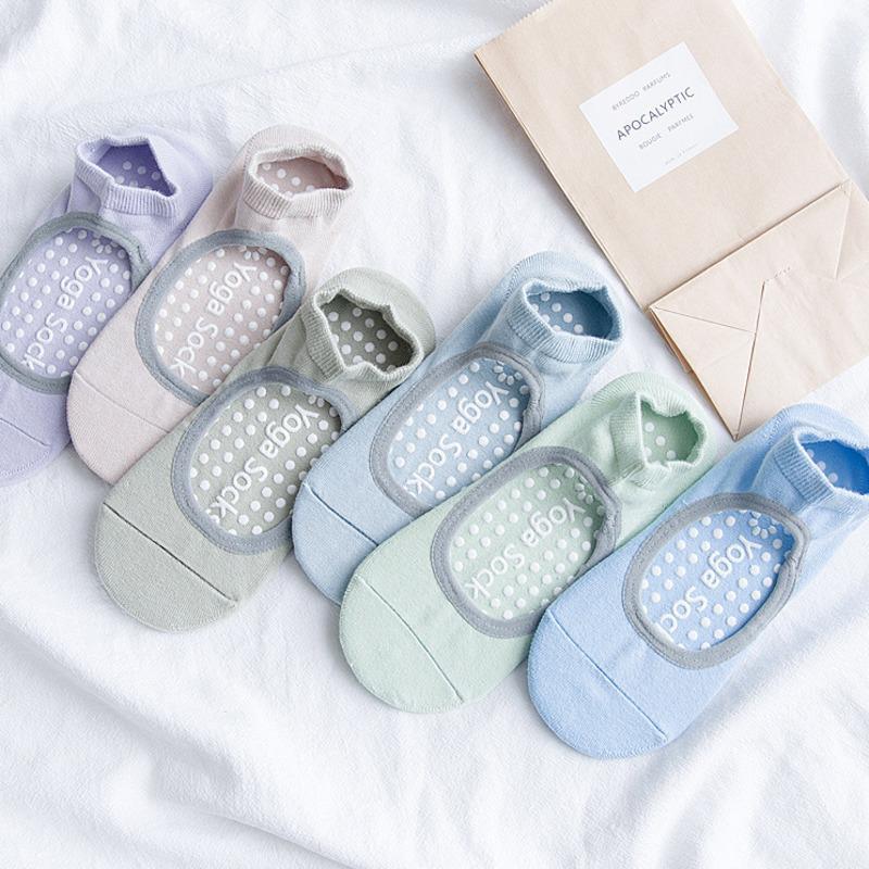 

Yoga Socks Women Sports Dance Backless Floor Socks Female Slippers With Grips Silicone Non Slip Pilates Barre Breathable1, Beige