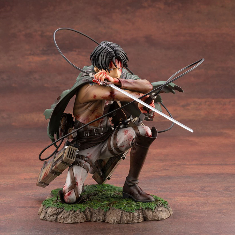 

Attack on Titan Artfx j Levi Renewal Package Ver. Pvc Action Figure Anime Figure Model Toys Collectible Doll Gift X0121, No retail box