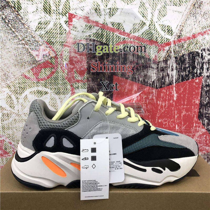 

newTop Quality Kanye West Running Shoes 700 v2 Inertia Reflective Tephra Solid Grey Utility Black Vanta Men Women Sport Sneakers With Box, Color 1