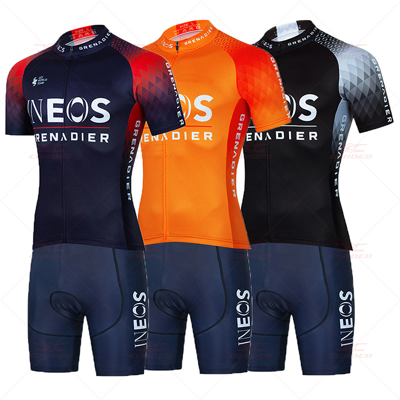 

2022 Grenadier-INEOS Cycling Jersey 20D Gel Set MTB Bicycle Clothing Bike Clothes Ropa Ciclismo Mens Short Maillot Culotte Suit, Only jersey