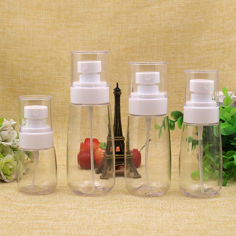 

20pcs Refillable PETG Clear Plastic Spray Bottle Cylinder Cosmetic Spray Fragrance Bottle Perfume 30ml 60ml 80ml 100ml