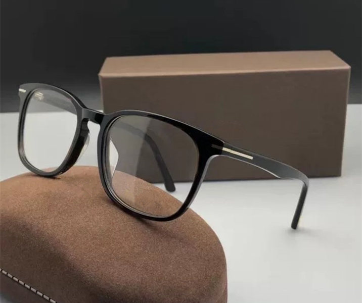 

High-quality Unisex Square Big full Frame Glasses 50-19 Imported pure-plank Plain Eyelasses for myopia prescription full-set case 5505