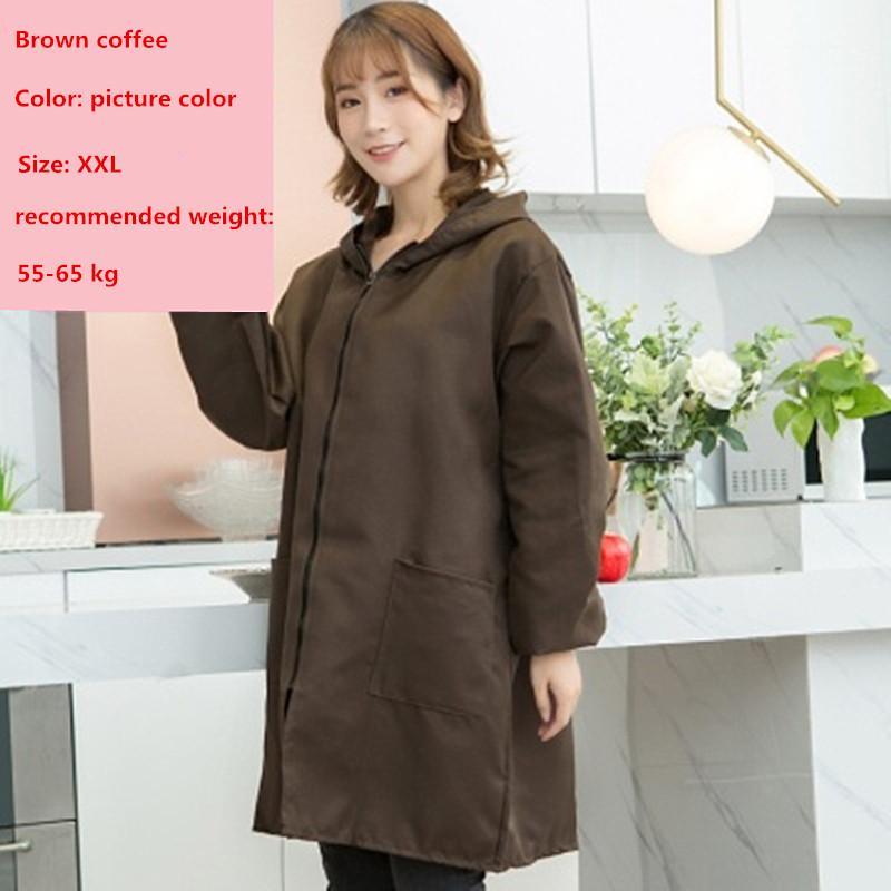 

Add Long Style Lady To Add Soft Work Clothes Han Style Fashion The Jacket Is Waterproof And Oil-proof For Adults A4031