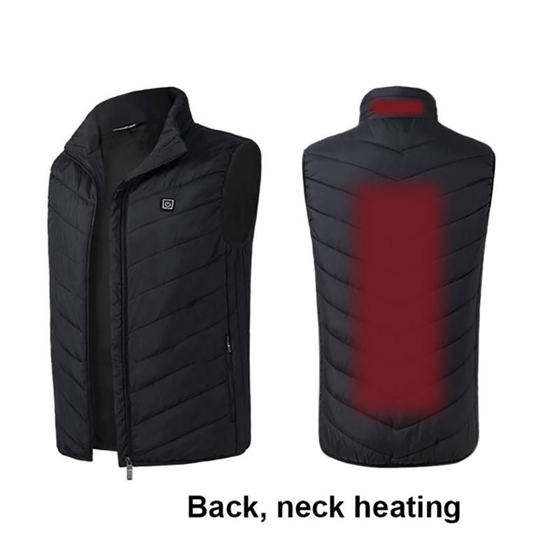 

USB Heated Vest Men And Women Coat Feather Thermal Heated Jacket Winter Fishing Vest Tactical Usb Outdoor +size