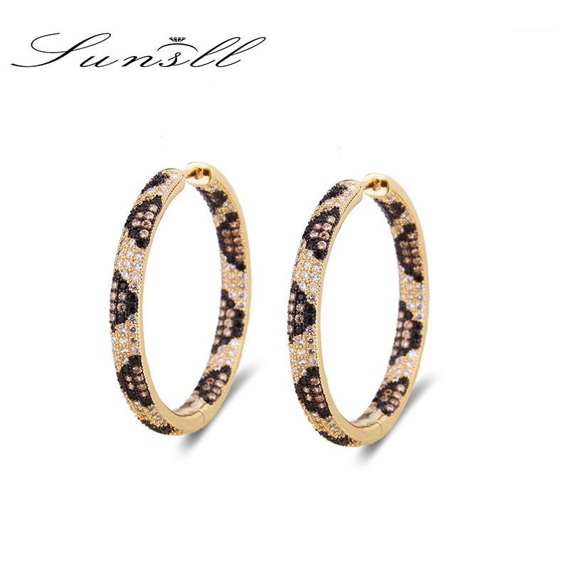 

SUNSLL New Design Hot sale Leopard Hoop Earrings Women Bridal Wedding Party Occasion fashion Shiny Cubic Zirconia Jewelry gifts1