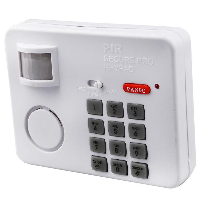 

Hot Wireless Motion Sensor Alarm with Security Keypad PIR Home Garage Shed Caravan white