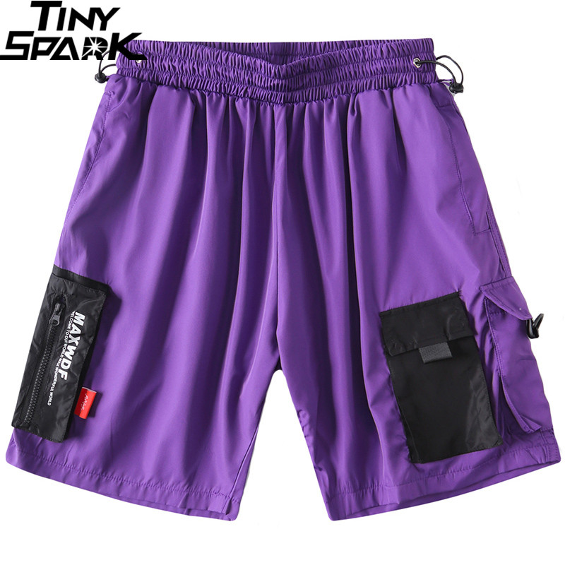 

2019 Hip Hop Shorts Streetwear Men Jogger Shorts Summer Loose Track Short Cargo Sweatpant Zipper Pockets Cotton Casual, A61b0421 green