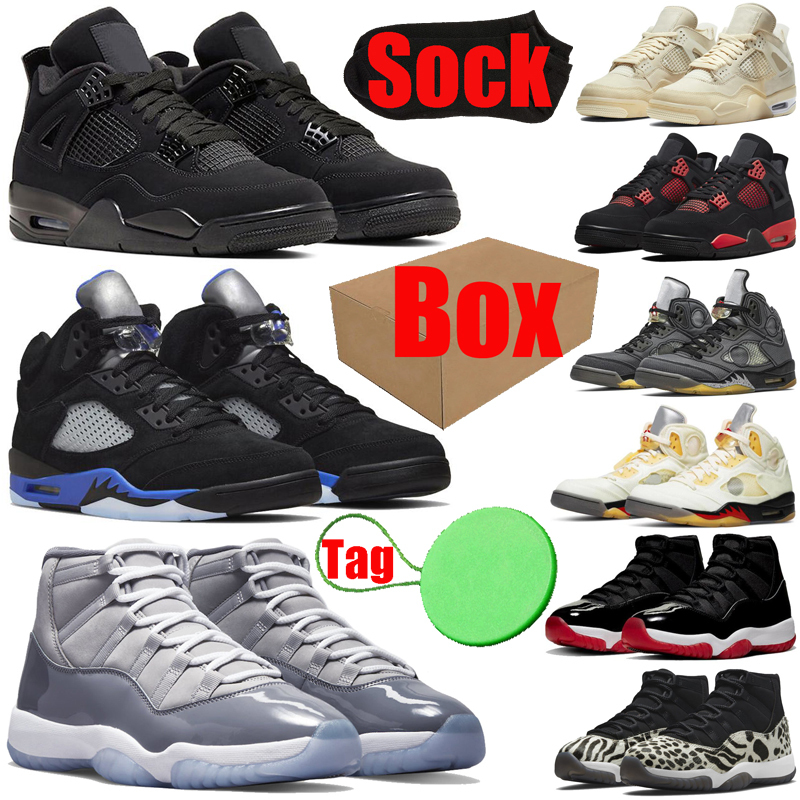 

With Box Racer Blue 4s 5s 11s Jorden Basketball Shoes for mens womens Cool Grey 4 5 11 Cactus Jack Black Cat sail Red Thunder Fire Red men women, #13 cool grey