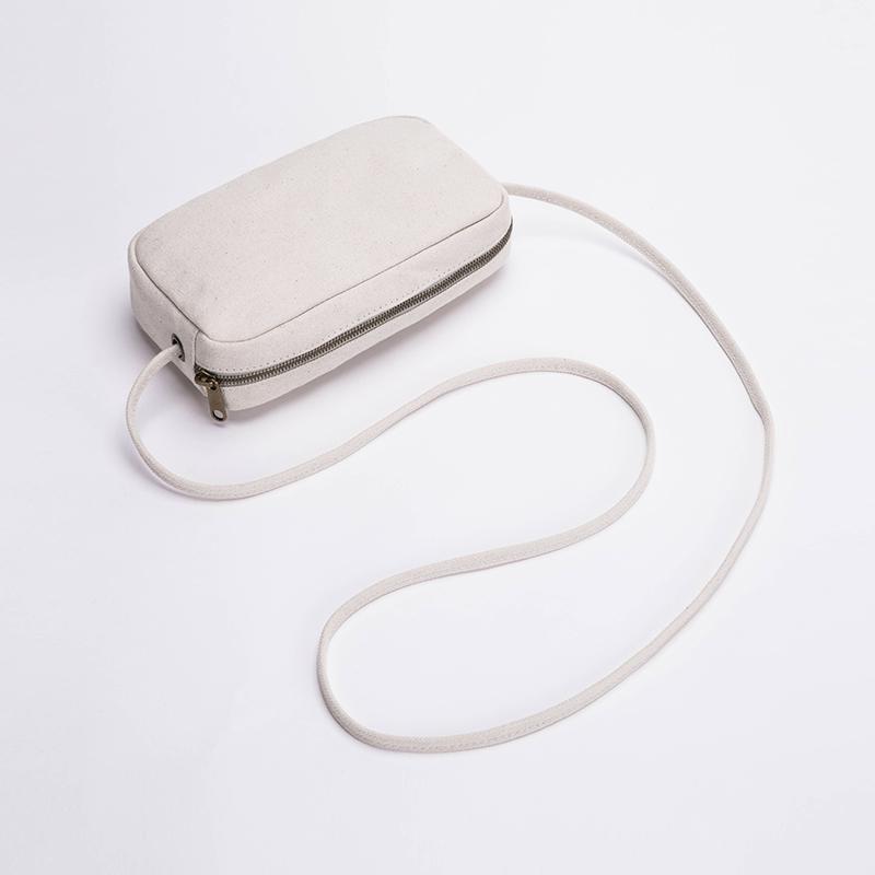 

Small Square Bag Women's Bag Japanese Korean Tide Cotton Canvas Shoulder Messenger Women, Beige