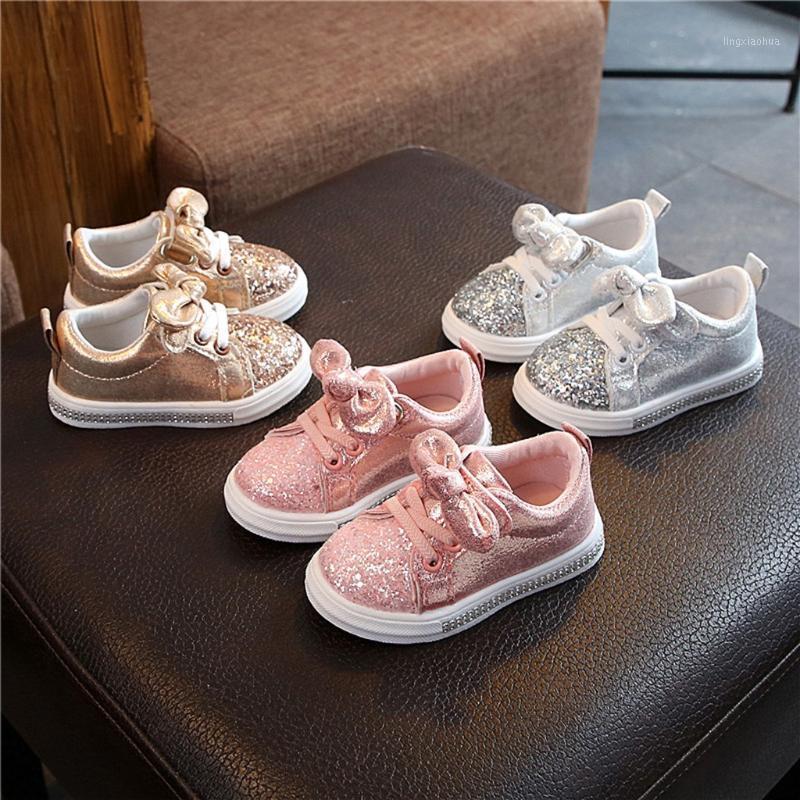 

Baby Shoes Casual sneaker Shoes For Girls Children Baby Girls Boys Bling Sequins Bowknot Crystal Run Sport Sneakers1, Gold