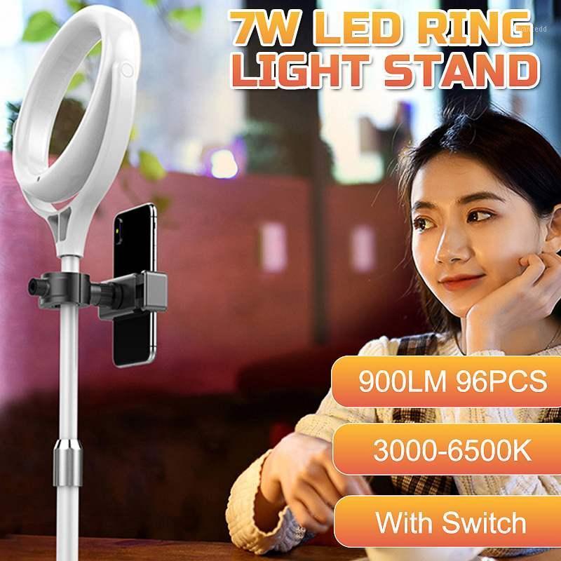 

8inch LED Ring Light Stand Selfie Makeup Phone Holder Photo Phone Camera Outdoor Photo Video Light 360° Rotation Adjustment Lamp1