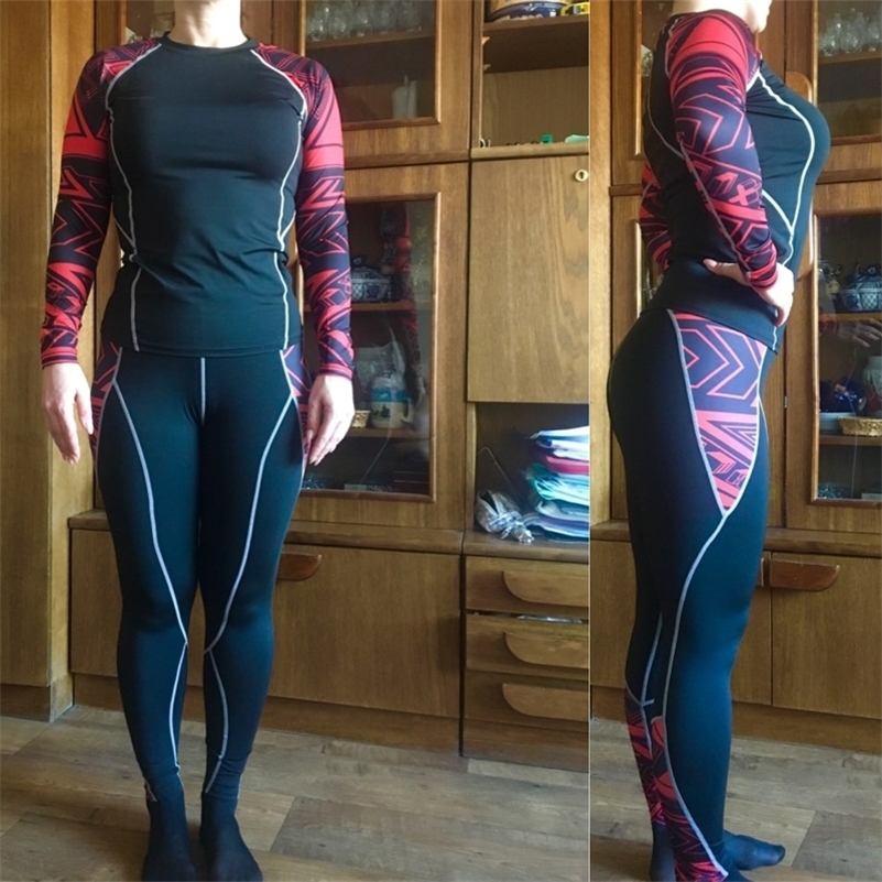 

New Women' Thermal underwear 2 piece set Tights Compression Running Clothes For Women Winter long johns Women' Warm tracksuit 201113, Black