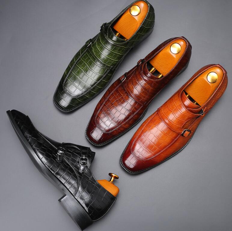 

Hot Sale Men Dress Shoes Flat Genuine Leather Oxford Mens Flats Wedding Party Office Loafers Shoes 38-48 Plus Size Free Shipping, Black