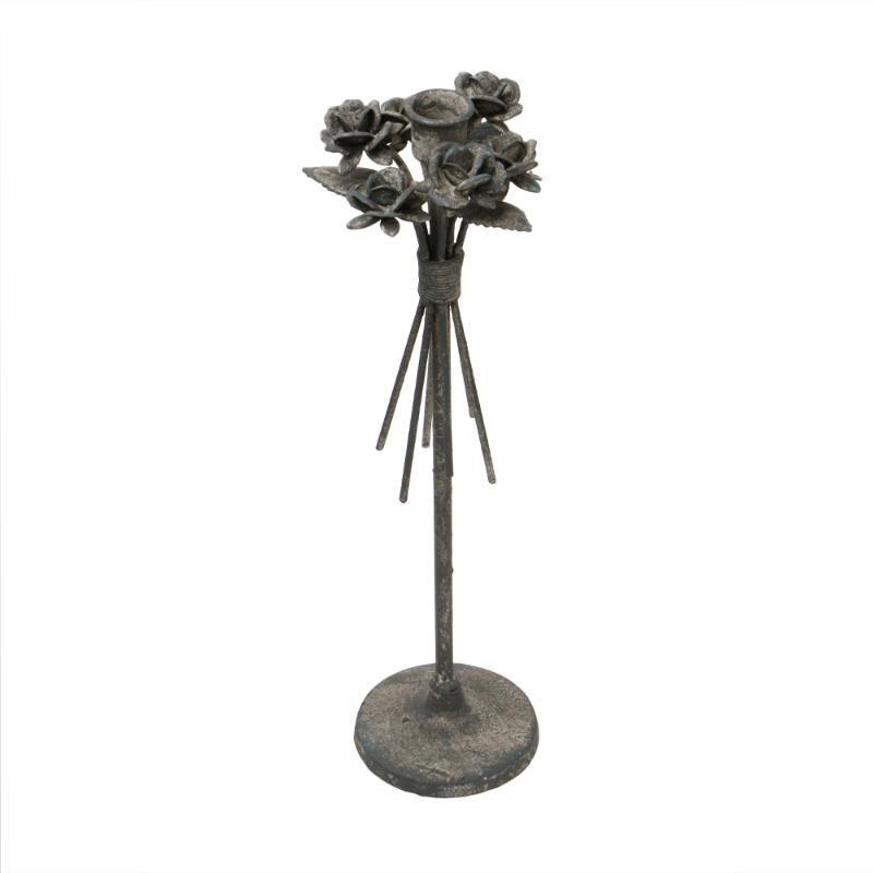 

Europe Vintage Rose Romantic Iron Art Candle Holders Metal Luxury Creative Candelabra Design Porta Velas Home Decoration Ec50lz