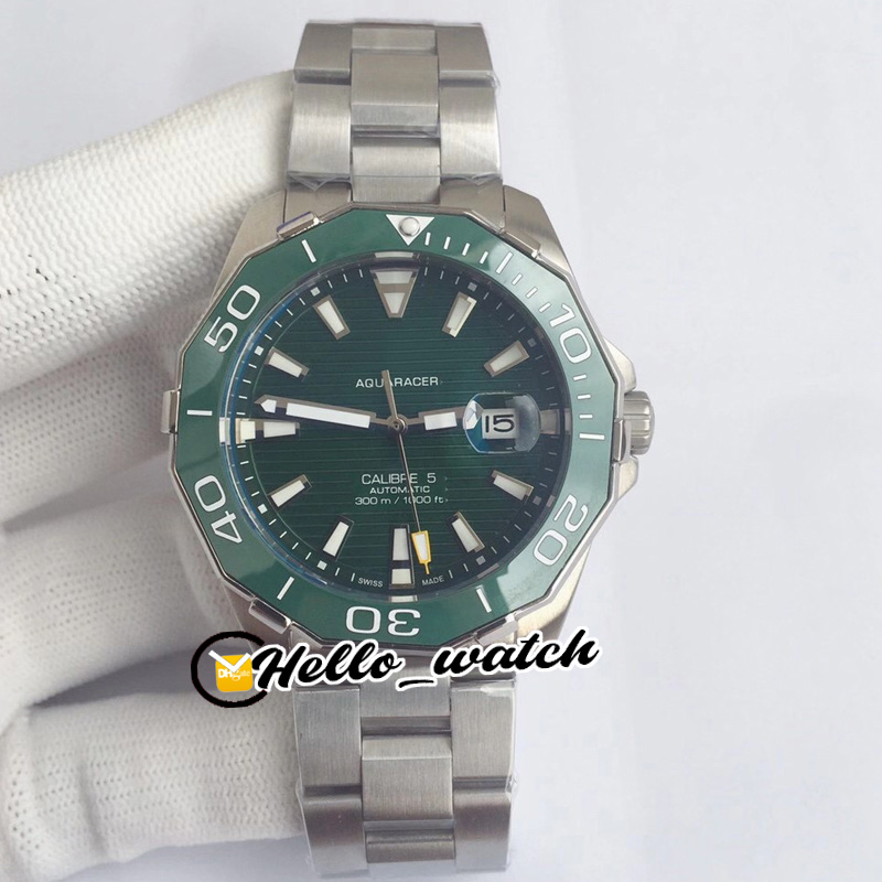 

3A Dive 43mm New Green Texture Dial Seagull Automatic Mens Watch Steel Case Green Ceramics Bezel SS Steel Bracelet Sport Watches Hello_watch, Waterproof service