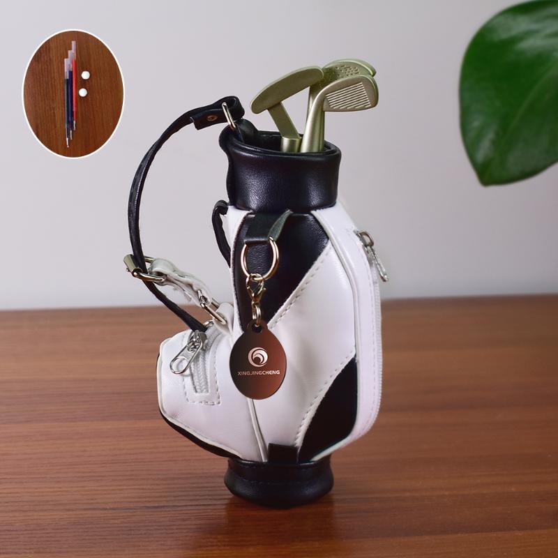 

Mini Golf Pens Holder with Pen for Desk Decoration Bag Golf Gift for Golfer Coworker Fanatic Fans