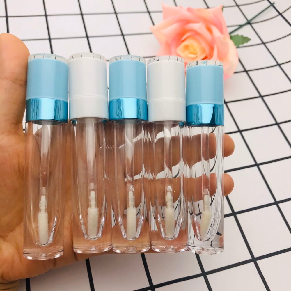 2021 7ML Empty Lip Gloss Container With Wand,Clear Lipgloss Light Blues