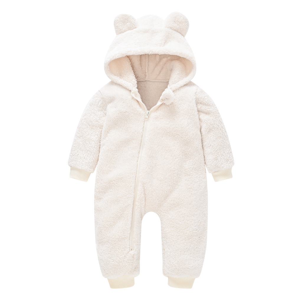

Infant Newborn Baby Clothes Faux Fur Coat Rompers For Girls Boys Bear Winter Warm Thick Snowsuit Hooded Thickened Coat Jumpsuit 201027, Red