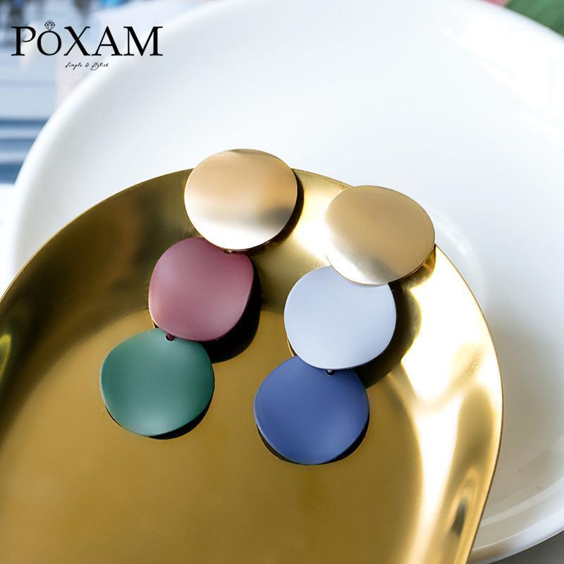 

Vintage Round Long Drop Earrings 2020 For Women Fashion Geometric Metal Hanging Dangle Statement Earrings Female Jewelry Brincos1