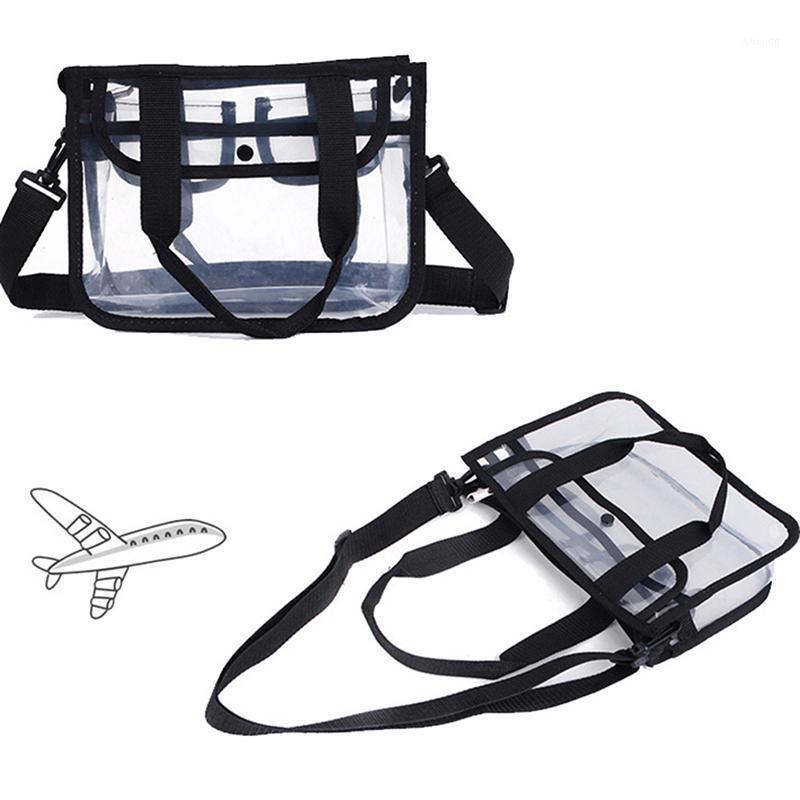 

Fashion Transparent Cosmetic Bag PVC Waterproof Large Capacity Women Travel Organizer Beauty Products Toiletry Makeup Bag1, Black
