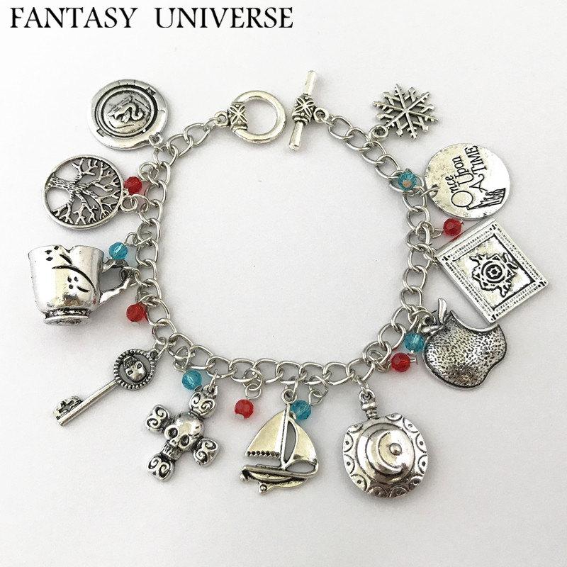 

FANTASY UNIVERSE hot sale 1pc a lot Once upon a time charm Bracelet ALLA05