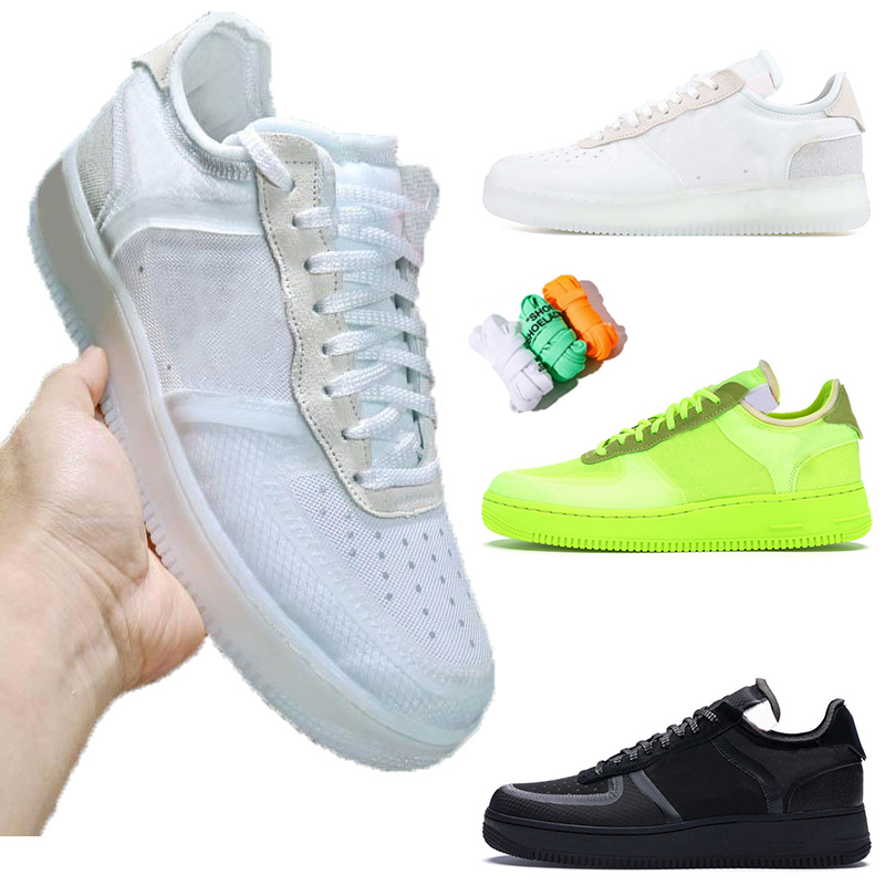 

Top quality with box pure platinum white volt black one 1 shoe women mens running shoes fashion skateboard sports trainers platform sneakers, #3 volt 36-46