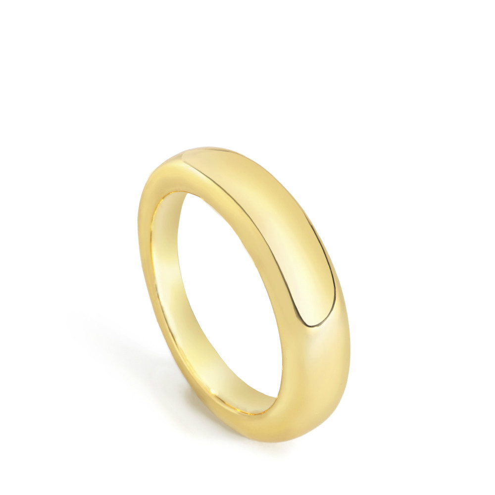 

VAROLE Punk Blank Ring Gold Color Small Lady Simple Finger Rings For Women Minimalist Fashion Jewelry Anillos Mujer