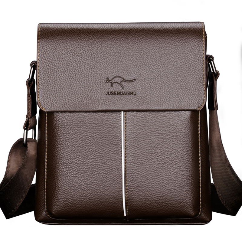 

HBP Luxury Brand Kangaroo Messenger Bag Men Leather Vintage Crossbody Bag For Men Business Sling Shoulder Bags Male Office Briefcase, Black