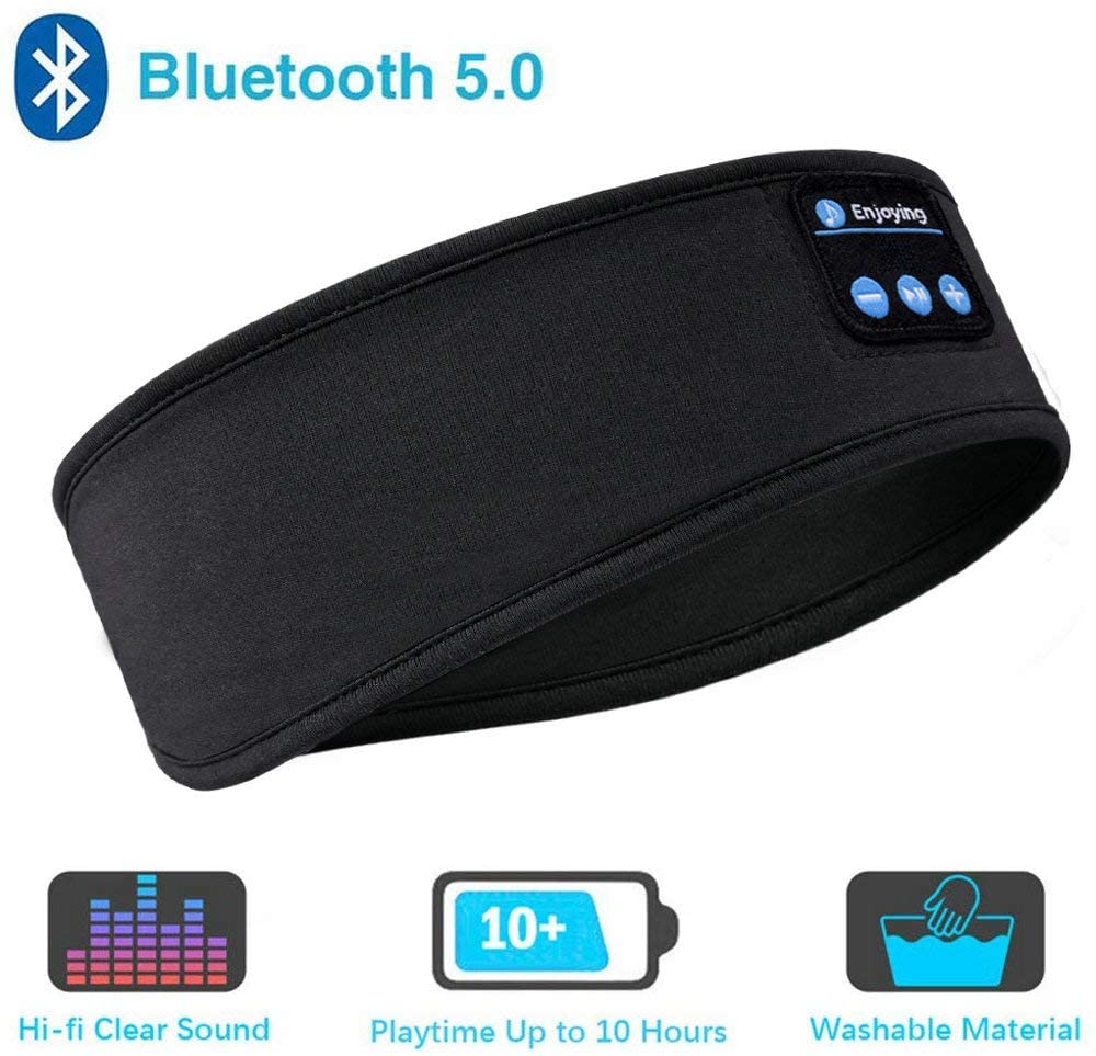 

NEW Sleep Headphones Bluetooth Headband,Upgrage Soft Sleeping Wireless Music Sleeping Headsets Perfect for Workout Running Yoga, Black
