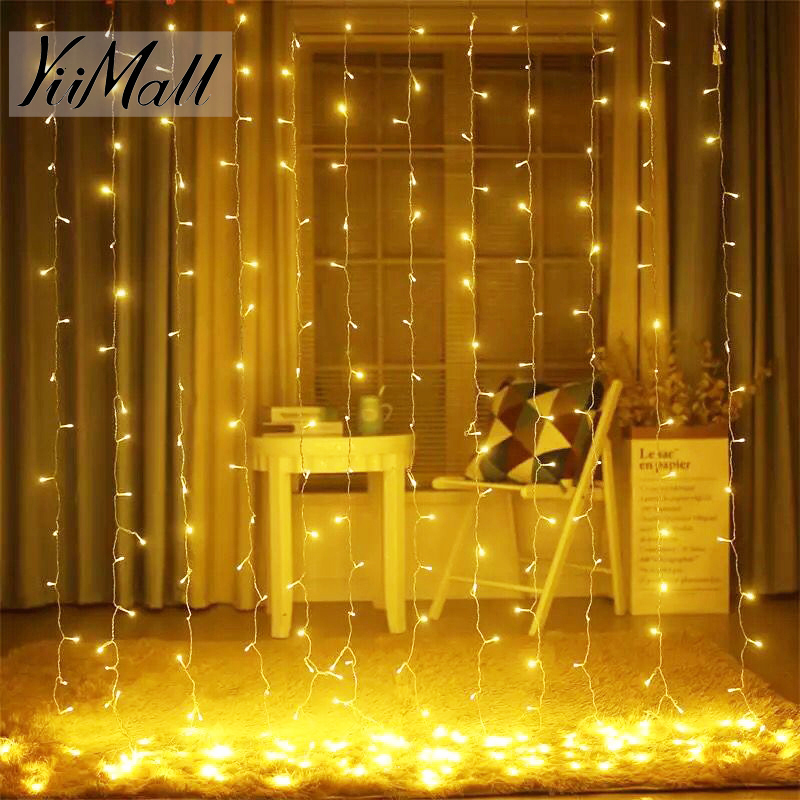 

2021 5 x 3 Decorative Led Curtain Garland Decorations Courtyard Holiday Wedding Fairy Lights to the Room 0IIS