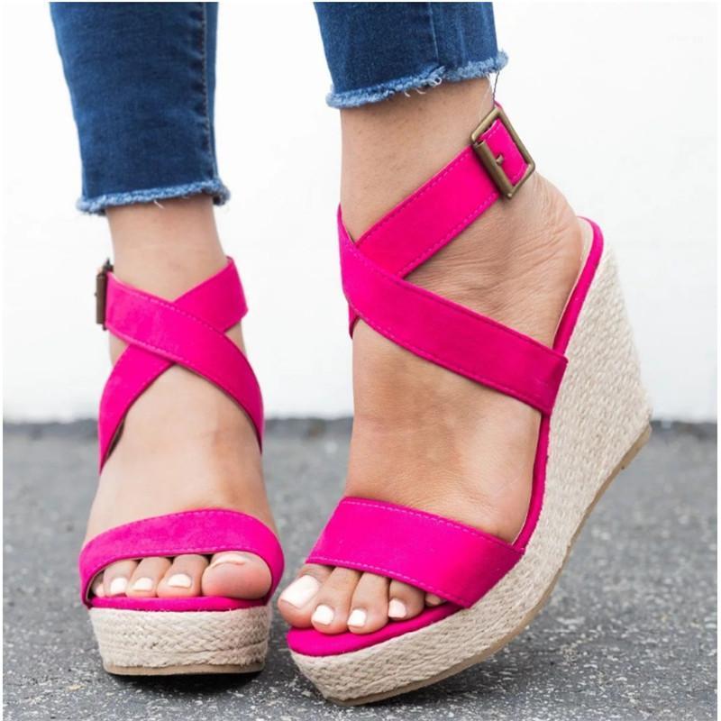 

Ladies Shoes Woman Chaussure Gladiator Women Wedge Summer Sandals Pumps Cross-tied High Heels Platform Zapatos Mujer1, Blue