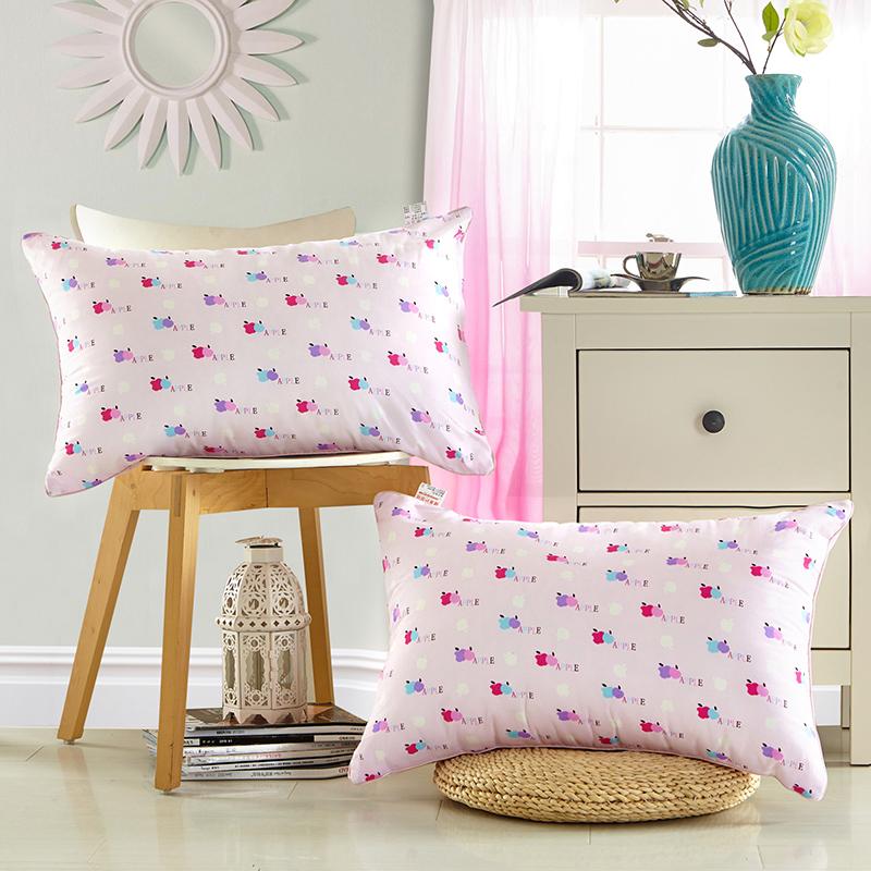 

Pink girls bed pillows 2pc/Lot,Size 48x74cm standing material 100% Microfiber filling bedding pillow,cartoon kids pillows