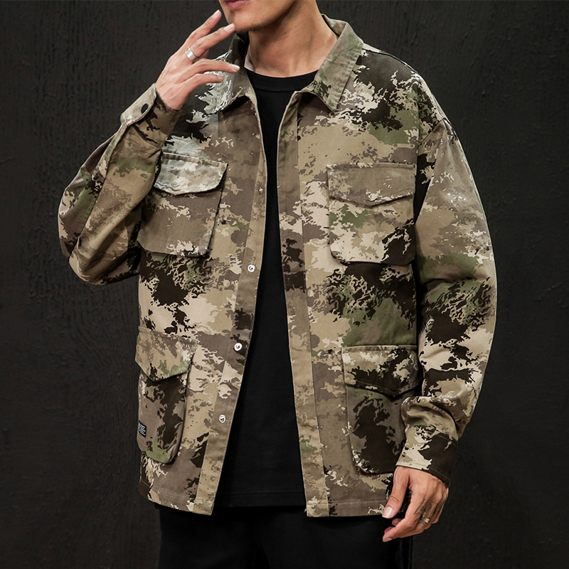 

Man's Lapel Shirt Young Spring Autumn to Large Outdoor Tools Cardigan Jacket K4zr, Huilvmic