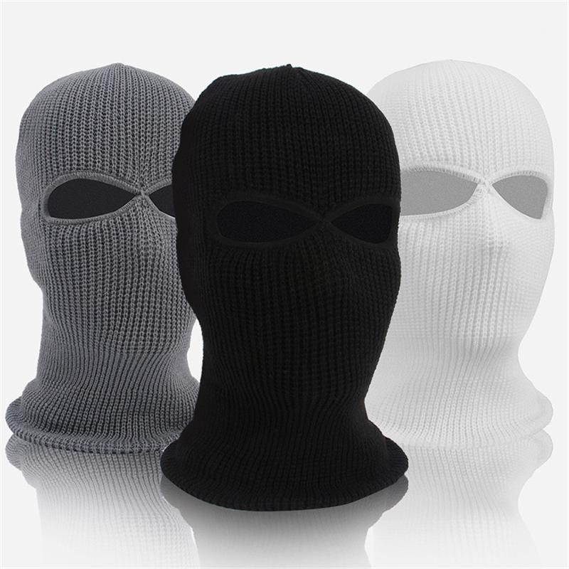 

New Full Face Cover Mask Two 2 Hole Balaclava Knit Hat Army Tactical CS Winter Ski Cycling Mask Beanie Hat Scarf Warm Face Masks1