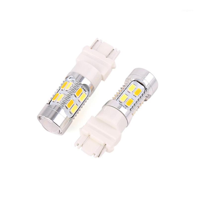 

X AUTOHAUX 2pcs 3157 20 5630-SMD-LED Yellow White Car Tail Turn Signal Light Bulbs Brake Stop Backup Reverse Auto Lamp1, As pic