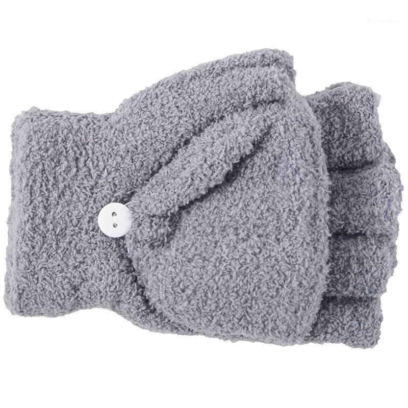 

Girls Cute Fluffy Hand Wrist Warmer Soft Winter Fingerless Gloves Women Mitten dark gray1