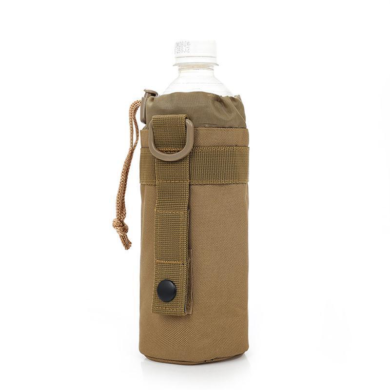 

OUNONA Portable Outdoor Sports Travel Soft Nylon Molle System Water Bottle Holder Kettle Storage Bag Carring Pouch