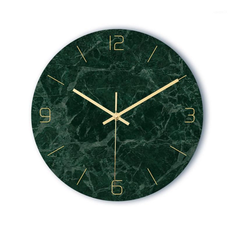 

Modern light luxury wall clock marble texture clock home bedroom decoration acrylic lasting printing Tv Wall decoration1