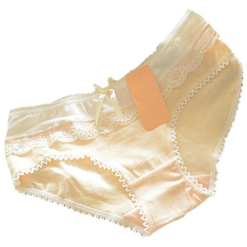

Women's Panties Lovely Briefs Women Multi-Color Cotton Soft Lace Bow-Knot Underwear Knickers
